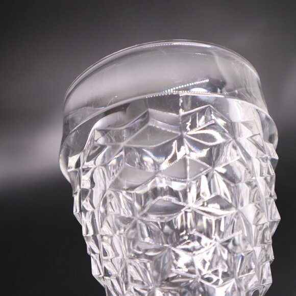 Fostoria American Clear Glass 6 7/8” Water Wine Goblets Hex Foot set of 4 vtg - Picture 6 of 10